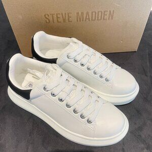 Gasp White Oversized Vegan Leather Sneakers